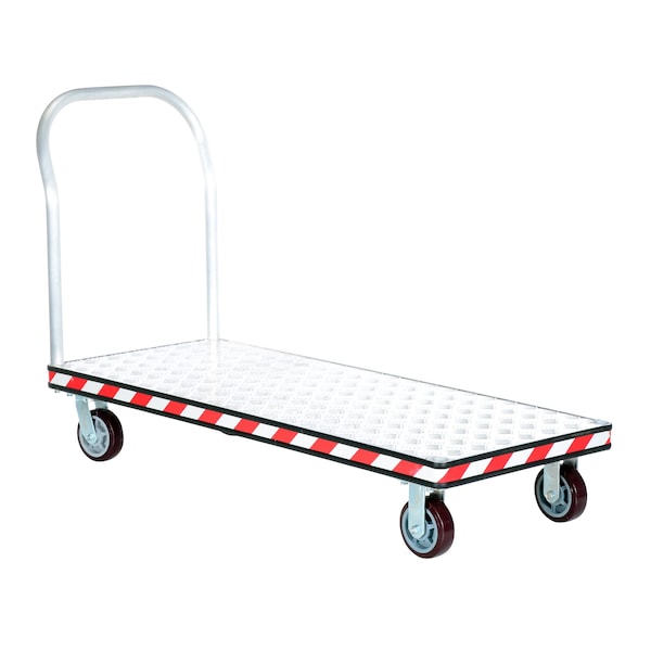 Vestil Aluminum Treadplate Platform Truck Single Handle 24 x 60 ATP-C-2460 - main